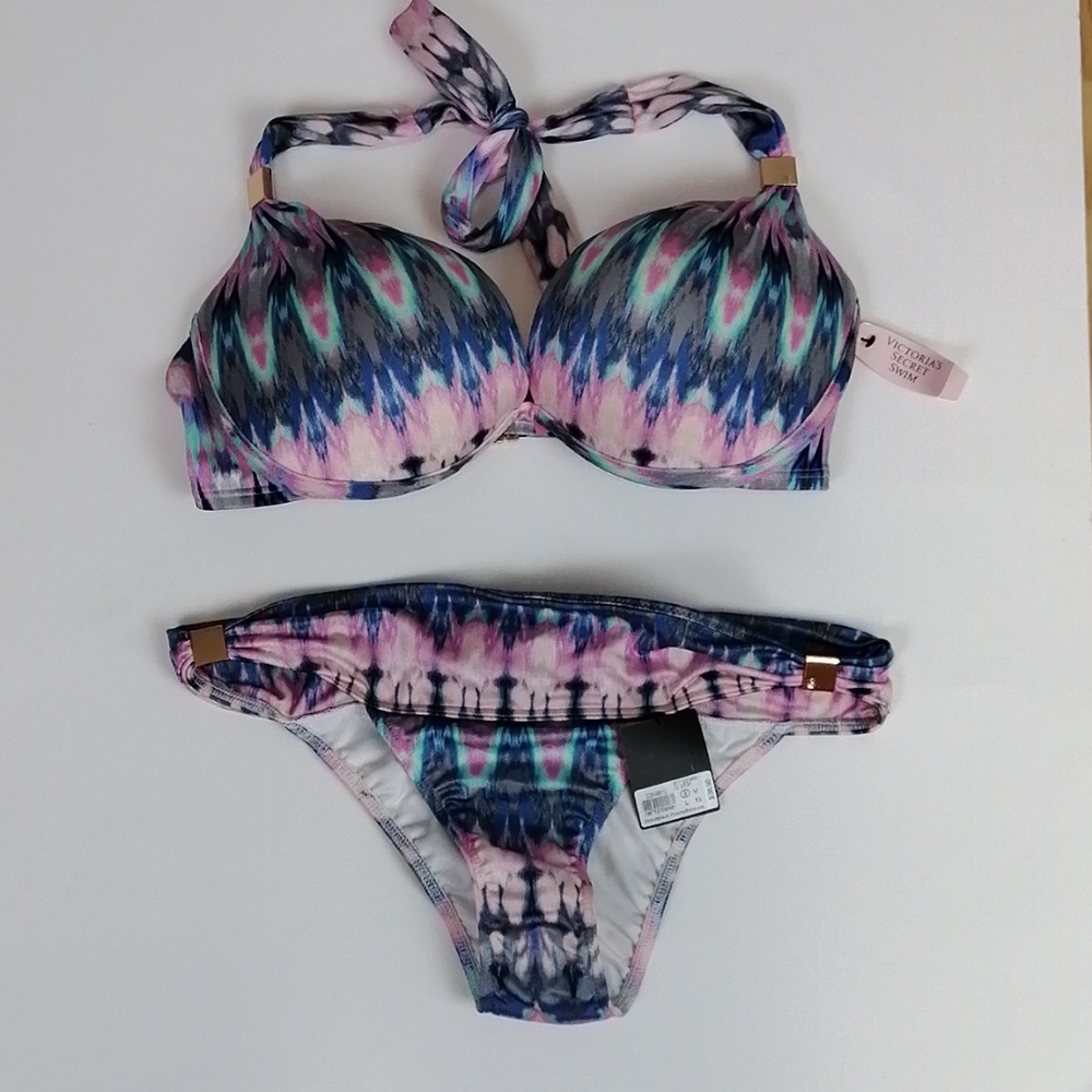 Victoria's Secret Hottie Halter Bikini Size 34D/S